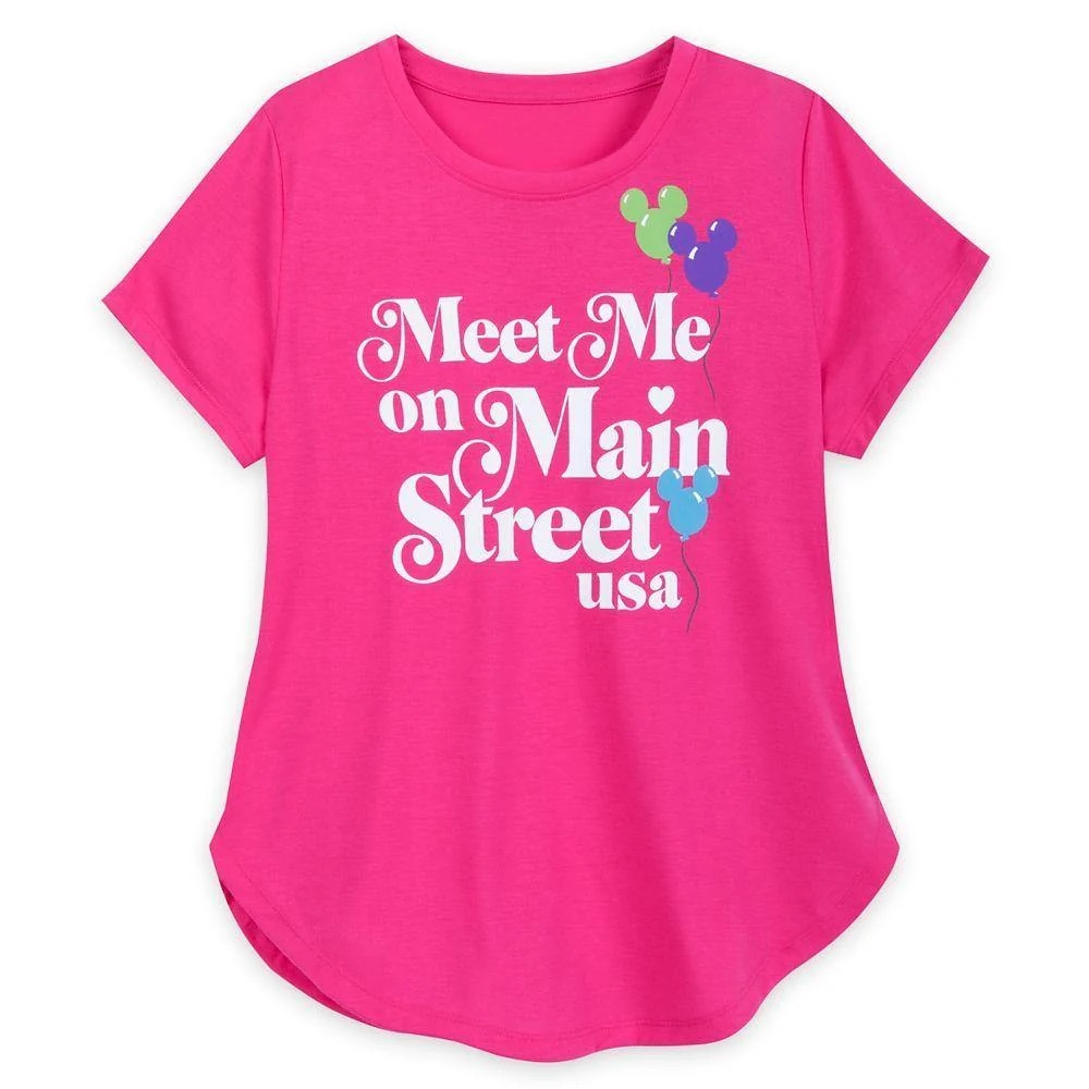 Meet Me on Main Street USA Disney World Pink Top XS